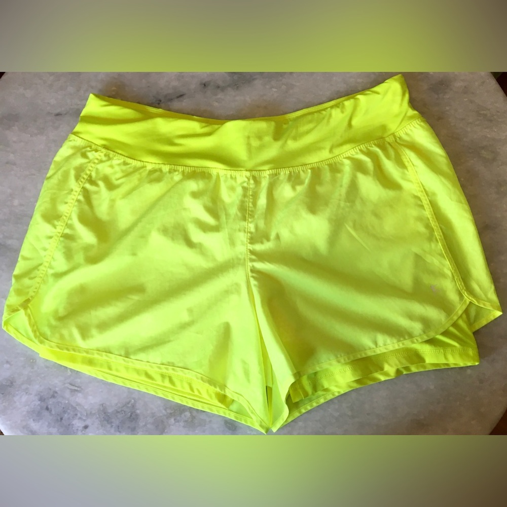 Danskin Bright Neon Yellow athletic shorts - Picture 6 of 9